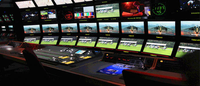 Control Room with TVLogic Video Monitors