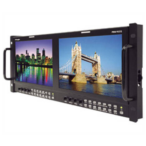 TVLogic PRM-902Q 4U Rackmount 2x High Resolution 9" HD-SDI Video Monitors