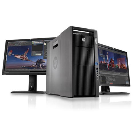 HP Z820 Workstation with Dual LCD Displays