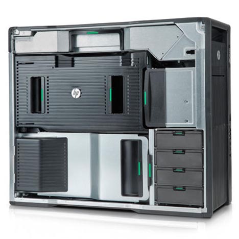 HP Z820 Workstation with side panel removed
