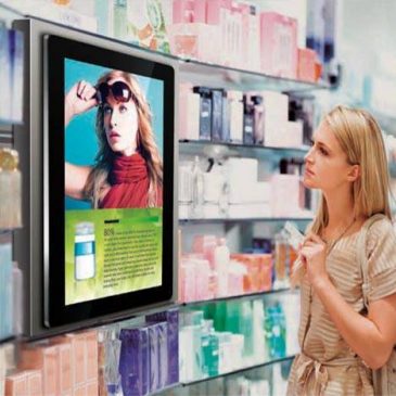 Slimline Digital Advertising Display Beauty