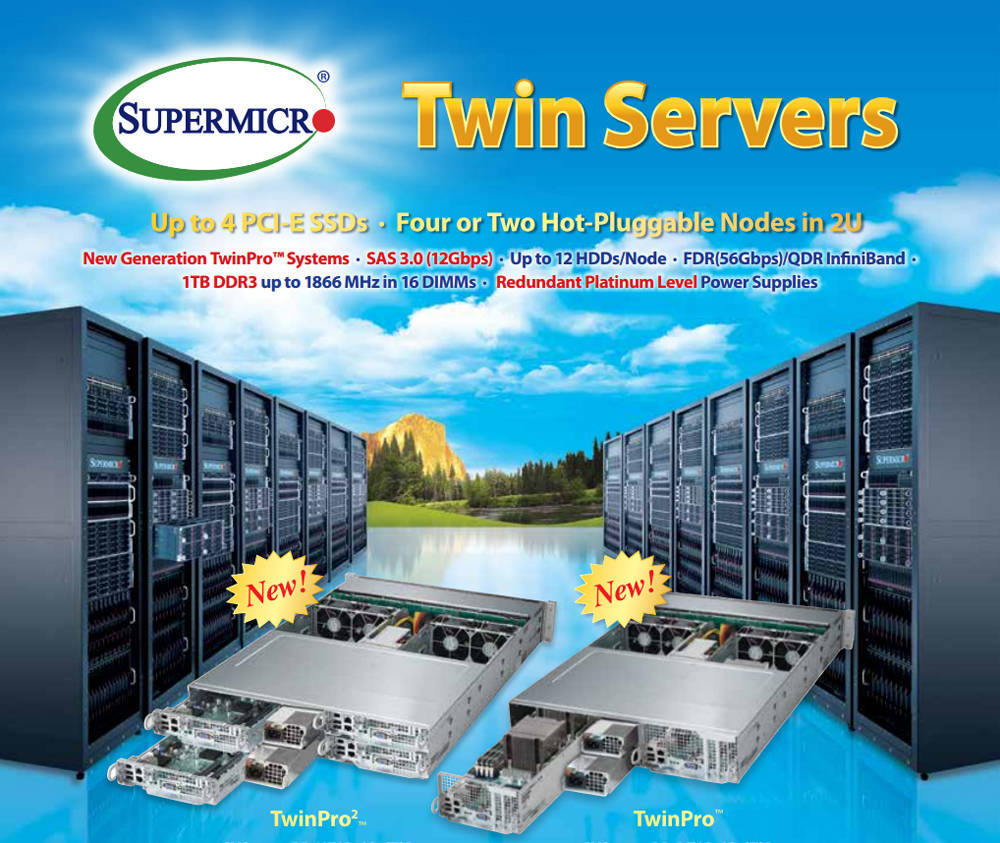 Supermicro Twin Systems for Rendering and High Density Computing