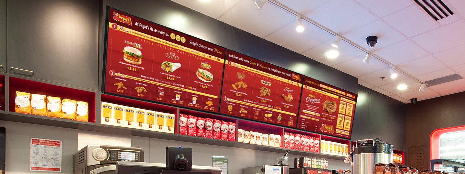 Digital Menu Screens - Indoor Networked Customer Information Displays