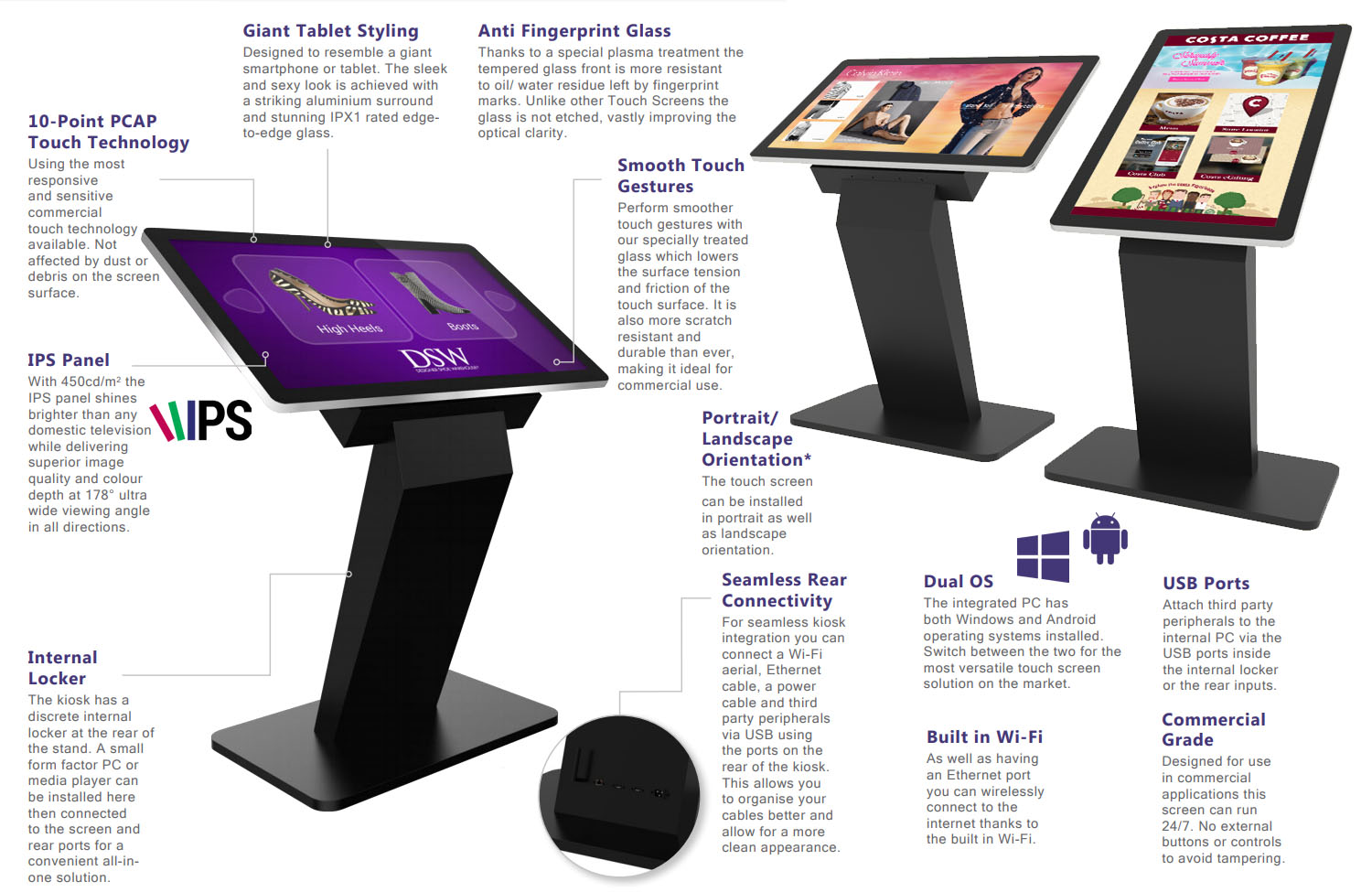 Touch Kiosk Information Stands