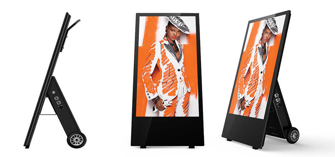 43 Outdoor Portable Battery-Powered Digital Signage A-Frame Display